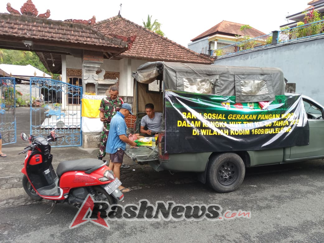 Pererat Kemanunggalan TNI-Rakyat, Kodim 1609/Buleleng Sukses Laksanakan Gerakan Pangan Murah