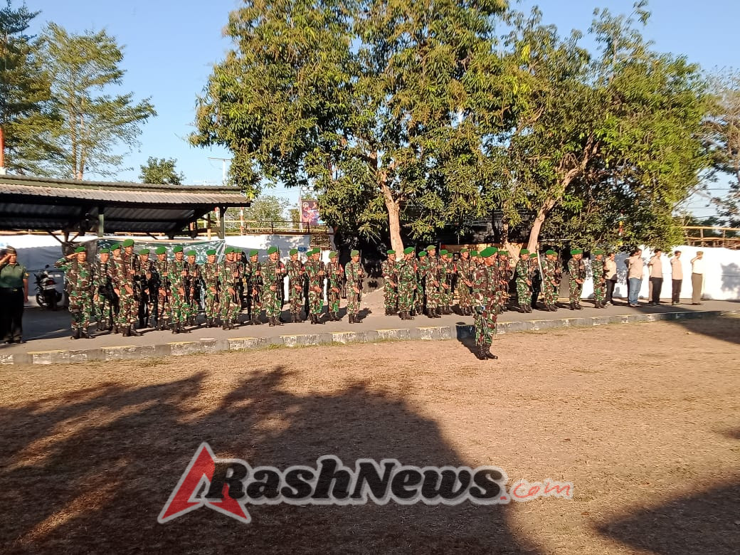 Kodim 1614/Dompu Gelar Upacara Bendera Mingguan Bulan September