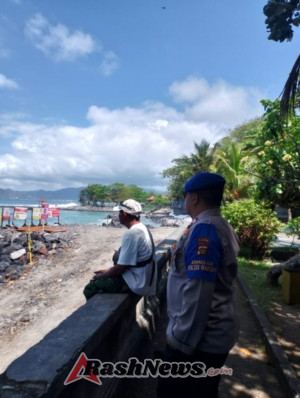 Sat Polairud Karangasem Laksanakan Patroli Pesisir, Jaga Keamanan Wisata Pantai Candiasa