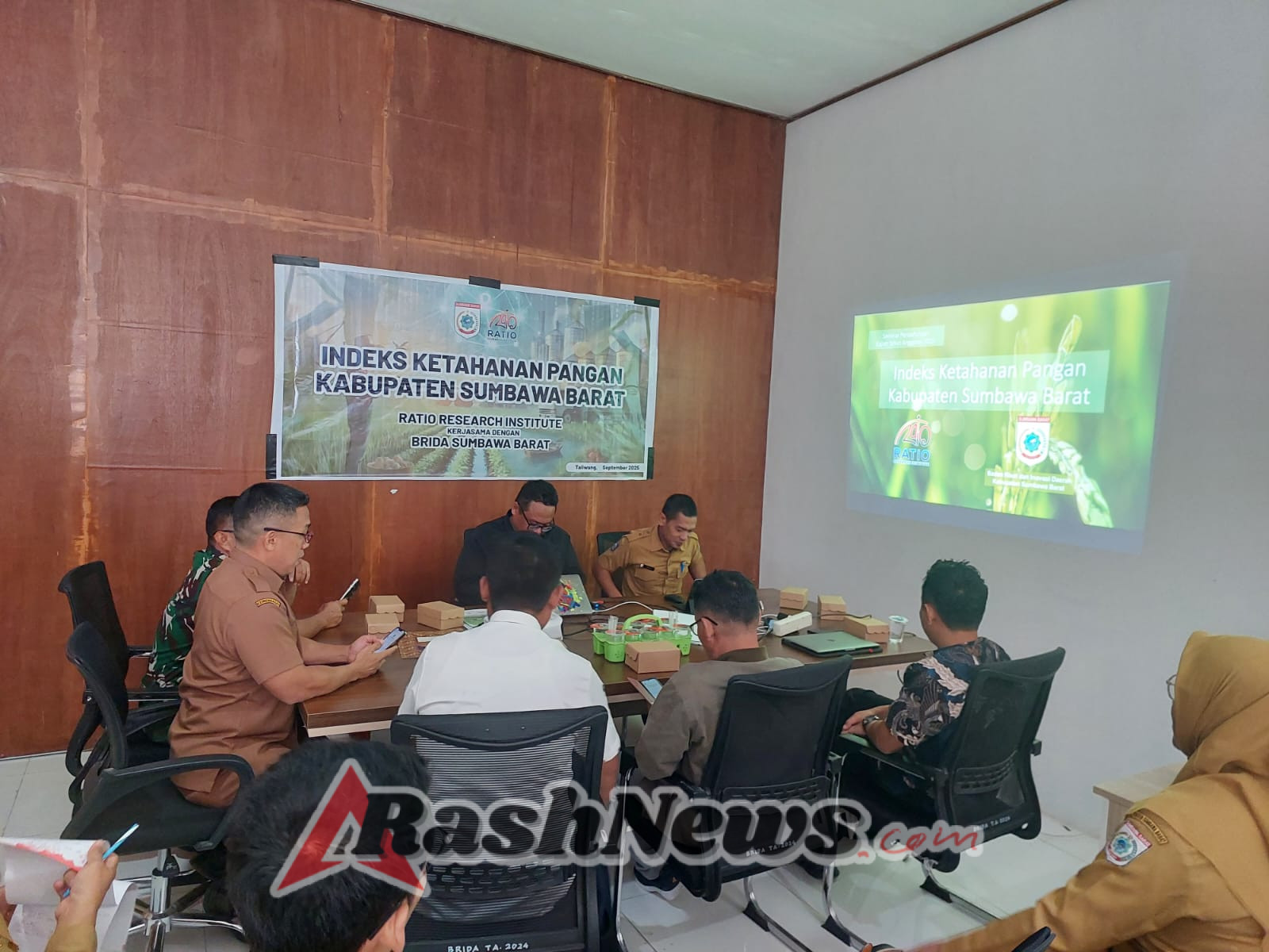 Kasdim 1628/KSB Hadiri Pemaparan Indeks Ketahanan Pangan pada Rapat PEDA KTNA di Sumbawa Barat