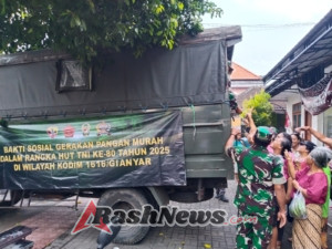 Sinergi Kodim Gianyar dan Bulog, Koramil Blahbatuh Pastikan Penyaluran Beras Murah Tepat Sasaran