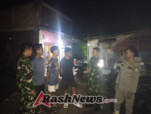 Babinsa dan Aparat Gabungan Gelar Ronda Malam di Jalan Baru Dompu