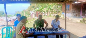 Koptu Imanuel Lobang Pimpin Kegiatan Pamwil dan Komsos di Desa Manulondo