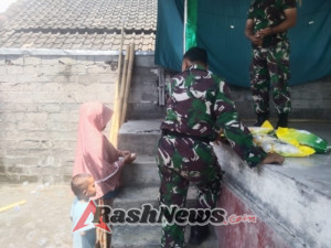 GPM Kodim 1615/Lotim Sukses Jual 2 Ton Beras Murah di Lombok Timur