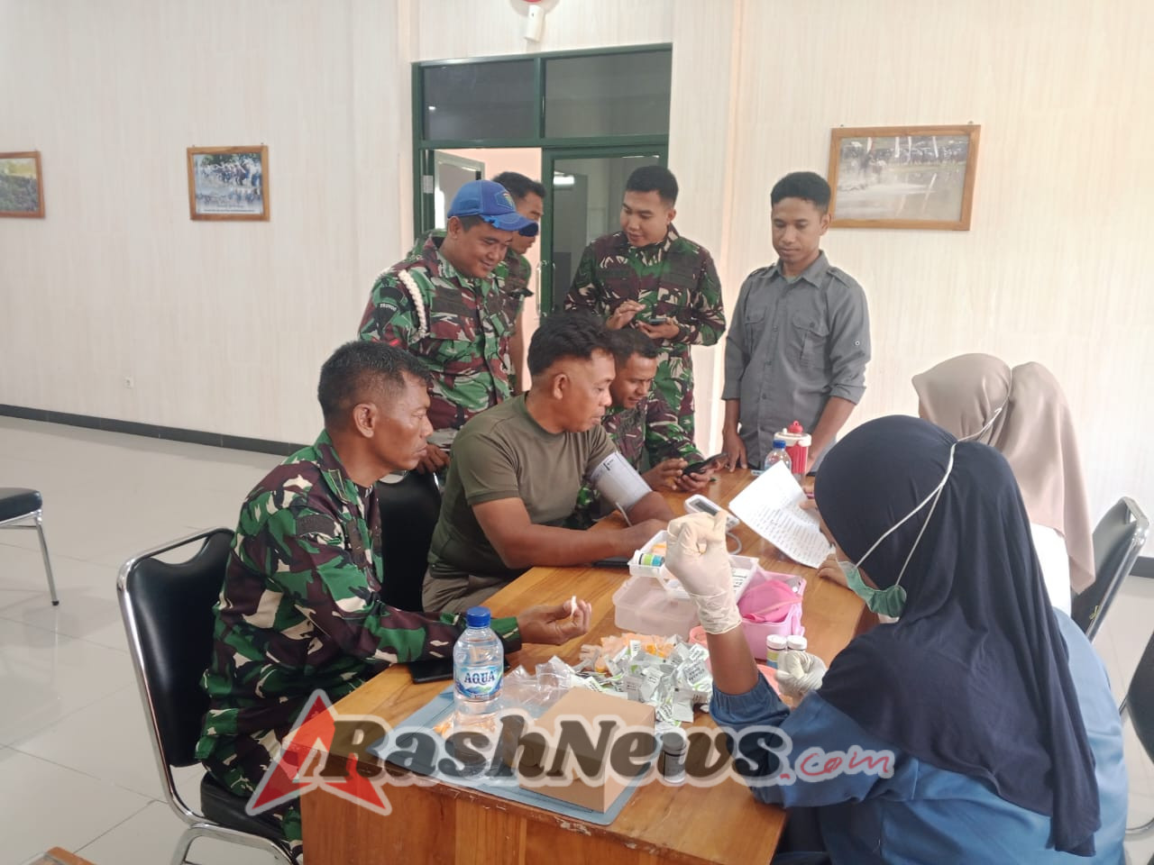 Personel Kodim 1628/Sumbawa Barat Dapat Edukasi Hidup Sehat Lewat Screening PTM