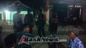 Patroli Gabungan Koramil dan Warga Desa Sangga Jaga Kondusifitas Wilayah