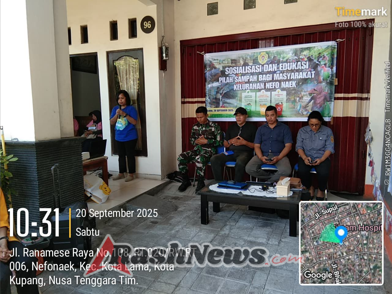 Edukasi Pilah Sampah Bersama Babinsa Kelurahan Nefonaek