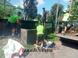 Gotong Royong Bersih Pangkalan, Kodim Klungkung Jaga Kebersihan Dan Tingkatkan Kebersamaan