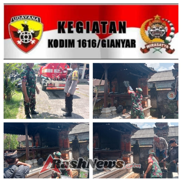 Gerak Cepat Babinsa dan Warga Cegah Api Meluas di Desa Singapadu Tengah