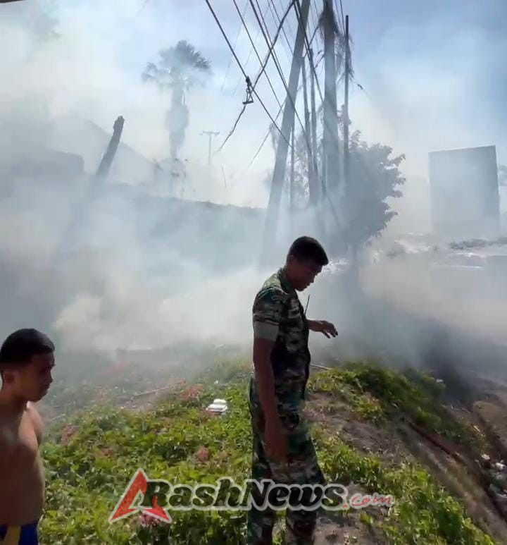 Warga Fatufeto Apresiasi Babinsa Dan Polisi Tangani Kebakaran