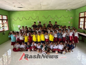 Satgas Pamtas Laksanakan Kegiatan Wasbang di SDK Tubu