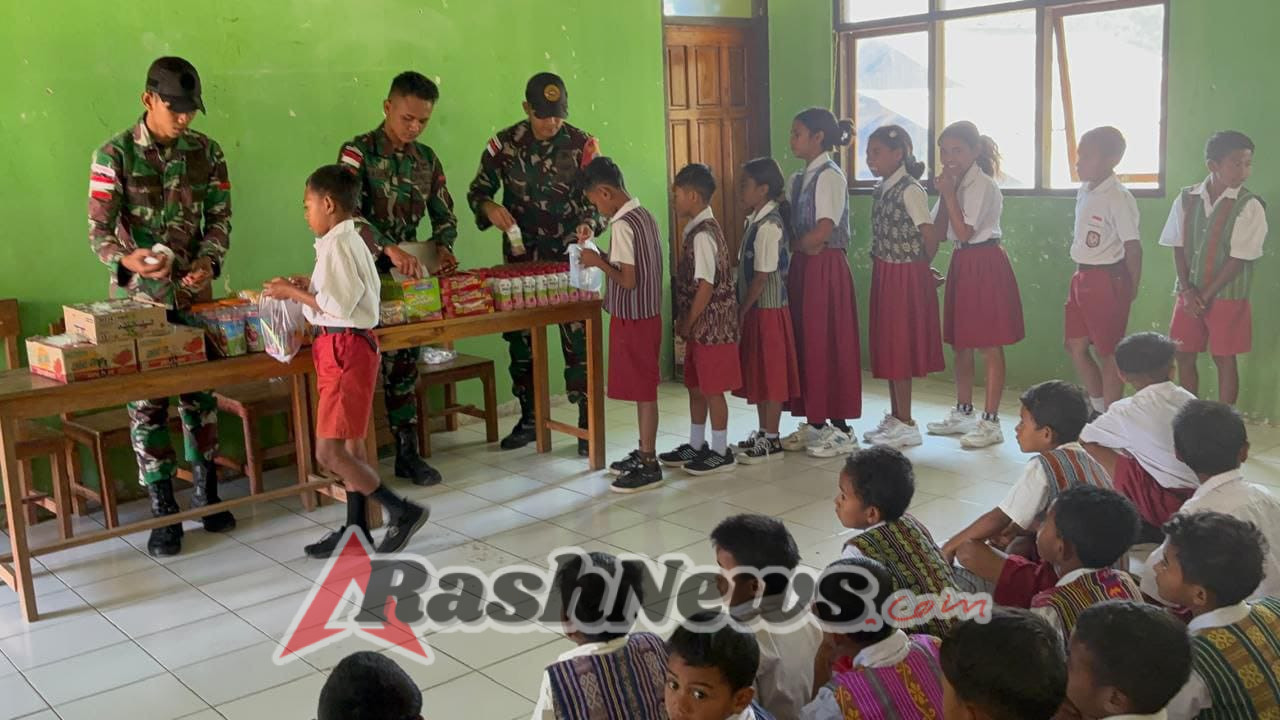 Satgas Pamtas Hadirkan Edukasi dan Keceriaan di SDK Nilulat