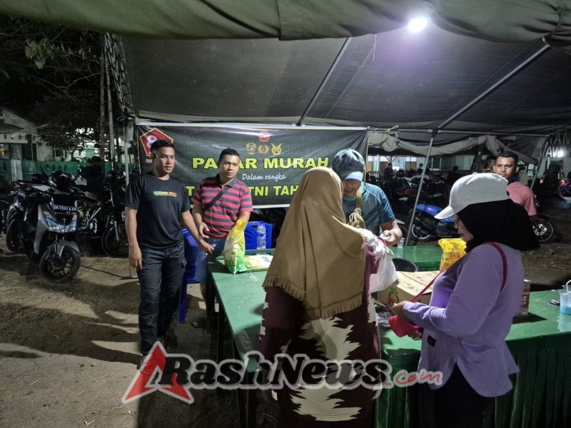 Rayakan HUT TNI ke-80, Kodim 1601/ST Adakan Pasar Murah Bagi Masyarakat