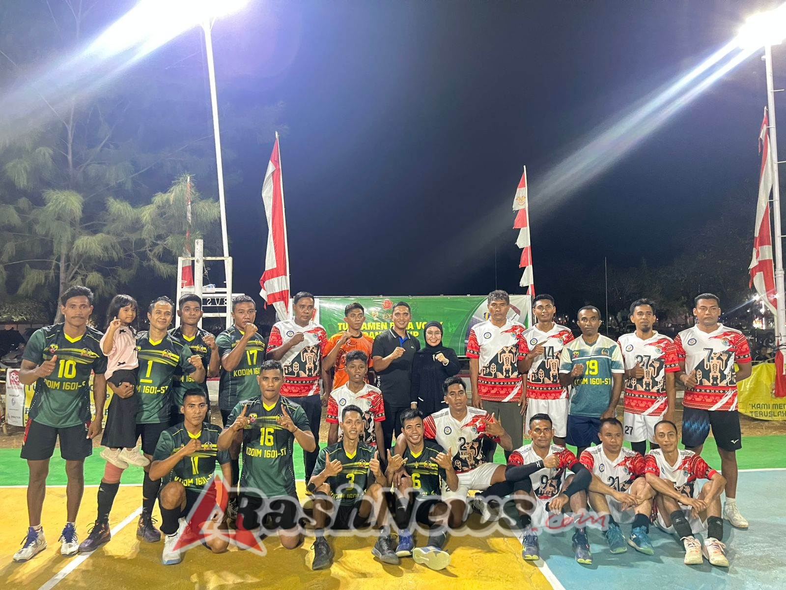 Dandim 1601/ST Resmi Tutup Turnamen Bola Volly Dandim Cup II HUT TNI ke-80