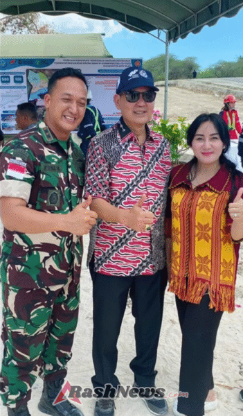 Persit Kodim 1627/Rote Ndao Berperan Aktif Jaga Gizi Pekerja Pembangunan Kawasan Industri Garam