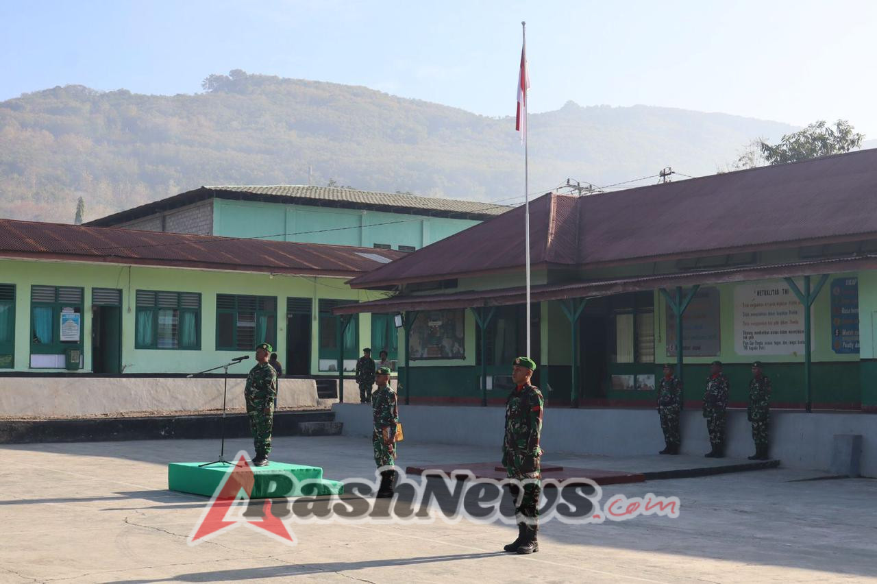 Kodim 1622/Alor Laksanakan Upacara Mingguan dengan Khidmat