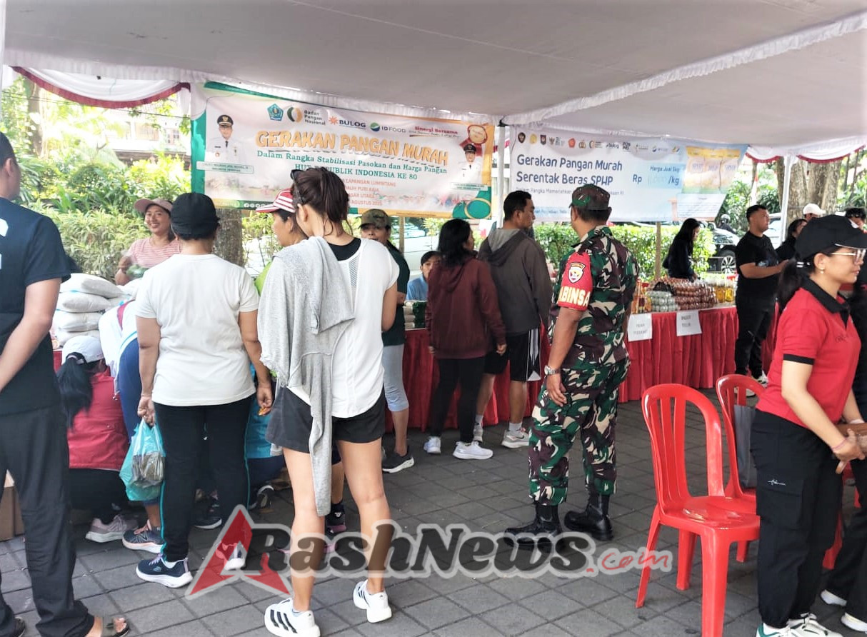 Dandim 1611/Badung Turut Dukung, Vicon Gerakan Pangan Murah Serentak Membantu Masyarakat