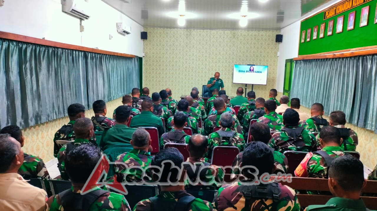 Doa Bersama, Prajurit Kodim 1618/TTU Perkokoh Semangat Bela NegaraDoa Bersama, Prajurit Kodim 1618/TTU Perkokoh Semangat Bela Negara