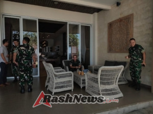 Pangdam IX/Udayana Bersama Rombongan Disambut Dandim 1616/Gianyar di Hamza Villa