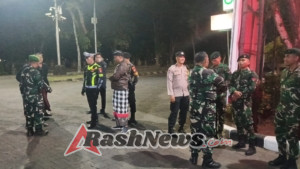 Berlanjut Secara Rutin, Polsek Dentim Bersama Koramil 1611-01 dan Pecalang Kembali Gelar Patroli Gabungan