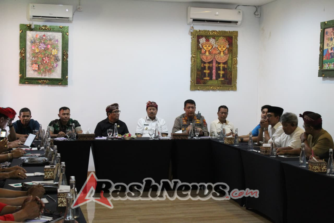 Kapolres Tabanan Hadiri Rapat Forkopimda, Ormas dan  Tokoh Masyarakat Tegaskan Penolakan Demo Anarkis