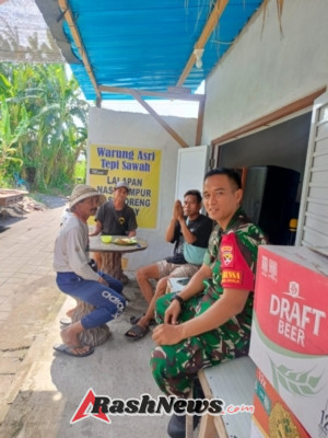 Komsos, babinsa Jumpai Dengar Curhatan Warga Pastikan Wilayah Binaan Kondusif