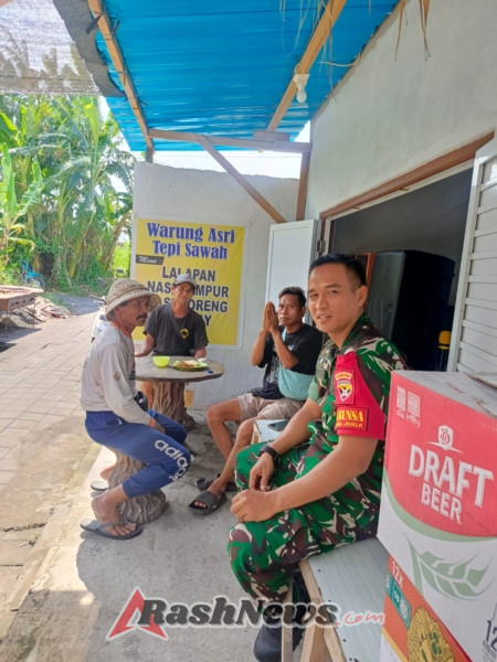 Komsos, babinsa Jumpai Dengar Curhatan Warga Pastikan Wilayah Binaan Kondusif