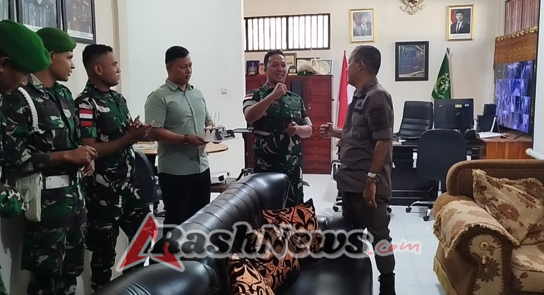 Pererat Sinergitas, Dandim 1627/RN Ucapkan Selamat Ulang Tahun ke-80 kepada Kejaksaan