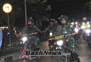 Dandim 1611/Badung Dampingi Pangdam IX/Udayana Gelar Patroli Gabungan di Kota Denpasar
