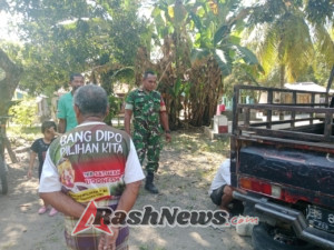 Kodim 1602/Ende Perkuat Kamtibmas melalui Kegiatan Monitoring dan Komsos di Desa Raba