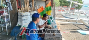 Patroli Pesisir Sat Polairud Karangasem di Pantai Amed: Sampaikan Pesan Kamtibmas dan Pantau Kapal Yacht yang Kandas