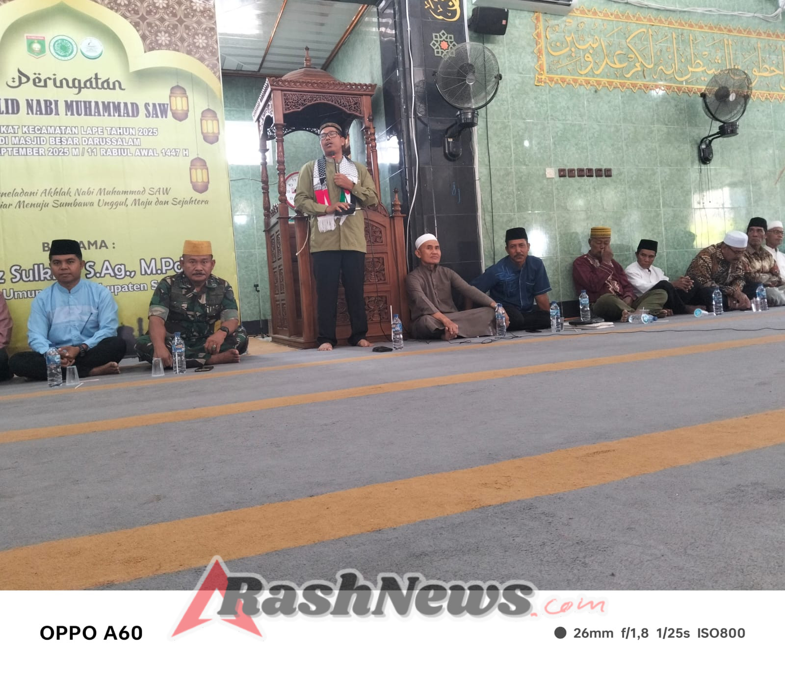 Koramil 1607-06 Lape Lopok Bersama Forkopimcam Wujudkan Kegiatan Maulid Nabi yang Aman dan Khidmat