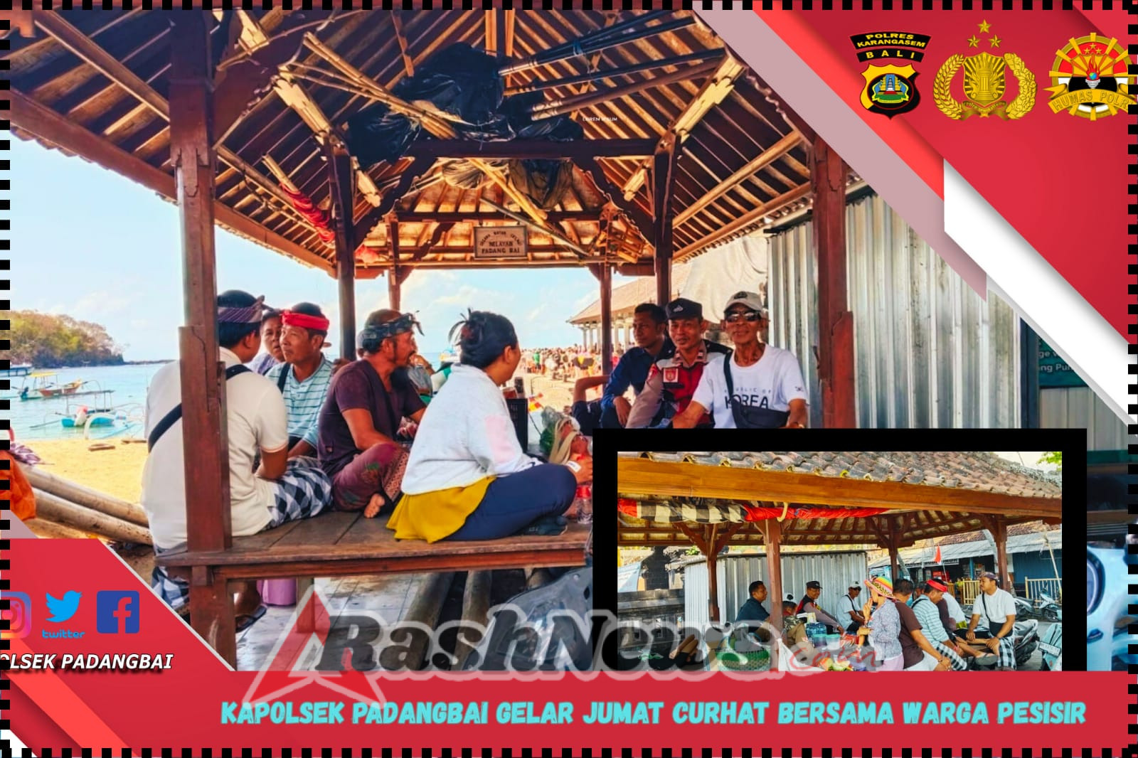 Kapolsek Padangbai gelar Jumat Curhat bersama warga pesisir