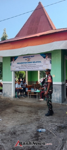 Kodim 1602/Ende Pererat Kebersamaan Lewat Olahraga Bersama Warga Ende Selatan`