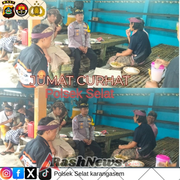 Kapolsek Selat melaksanakan giat Jumat Curhat sambangi Tokoh Masyarakat.