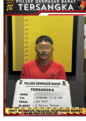Unit Reskrim Polsek Denpasar Barat Amankan Pelaku Pencurian Tab dan HP di Outlet Mang Jaja