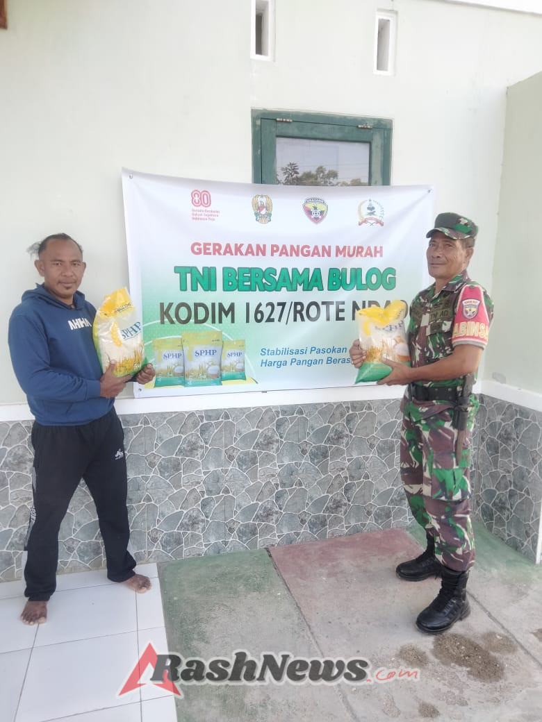 Gerakan Pangan Murah Babinsa Rote Ndao Bantu Ringankan Beban Warga