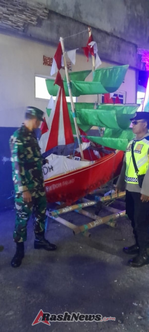 Babinsa 1623-04/Sidemen amankan pawai dalam rangka hari raya Maulid Nabi Muhammad S.A.W tahun 2025.