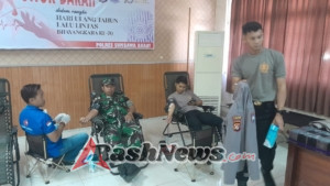 HUT Lalu Lintas ke-70, Personel Kodim 1628/KSB Sumbangkan Darah untuk Kemanusiaan