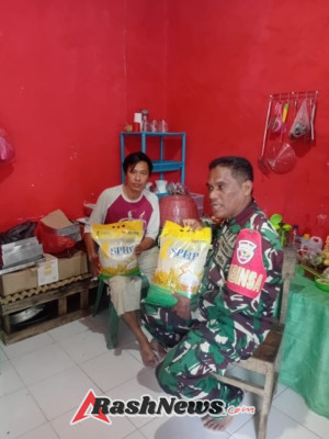 Babinsa Rote Ndao Ringankan Beban Warga dengan Program GPM Beras SPHP