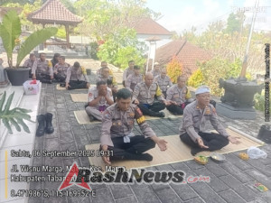Polsek Marga Sembahyang Bersama Hari Saraswati