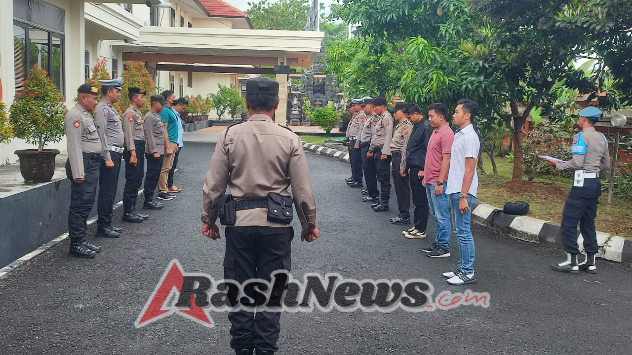 Laksanakan Tugas Piket Mako, Sat Lantas Polres Karangasem Ikuti Serah Terima Tugas Jaga