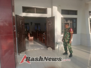 Pengamanan Ibadah Minggu Jemaat Talitakumi Berjalan Aman Bersama Piket Koramil Batutua