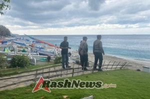 Satbinmas Polres Karangasem Laksanakan Pengamanan Objek Wisata Virgin Beach