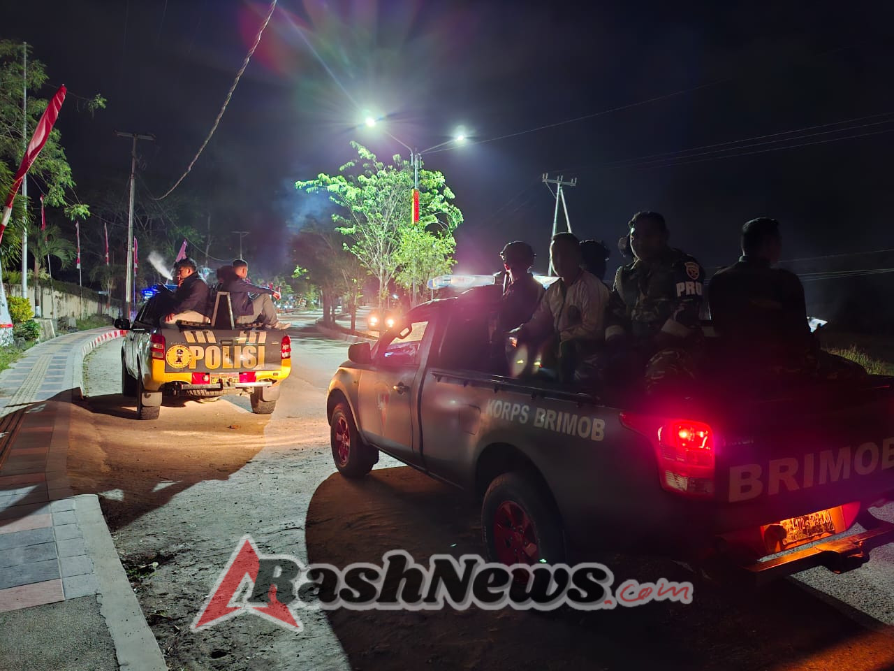 Personel Kodim 1613 dan Polres Gelar Patroli Ciptakan Kondusifitas