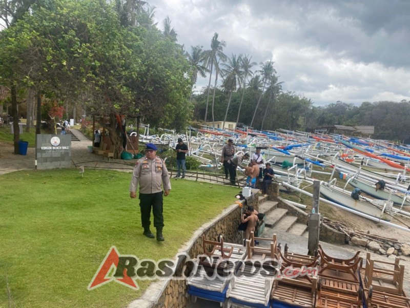 Sat Polairud Jaga Harkamtibmas, Sambangi Objek Wisata Pantai Pasir Putih Virgin