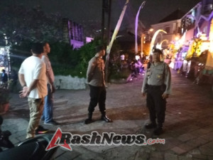 Polsek Kuta Utara Terjunkan Personel Beri Rasa Aman Pengajian  Akbar Dan Dalung Bersholawat