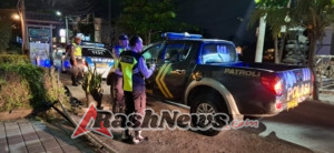 Jaga Keamanan Wilayah Polsek Kuta Utara Gelar Patroli Skala Besar