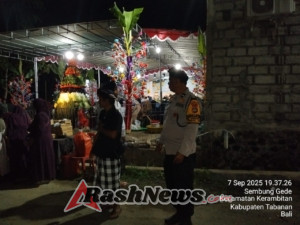 Bhabinkamtibmas Desa Sembung Gede melaksanakan Pengamanan Kegiatan Perayaan Maulid Nabi Muhammad SAW  1447 H.