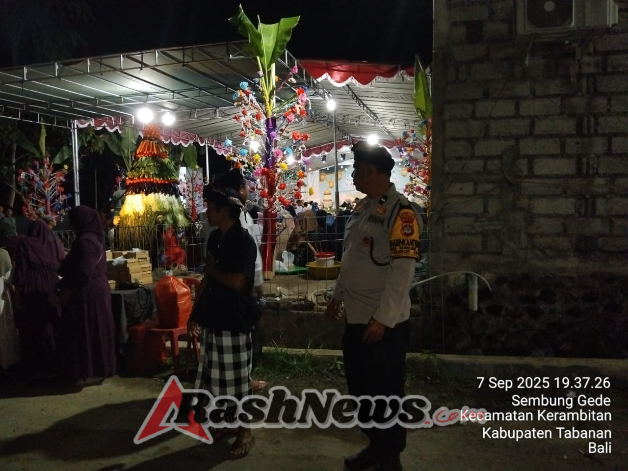 Bhabinkamtibmas Desa Sembung Gede melaksanakan Pengamanan Kegiatan Perayaan Maulid Nabi Muhammad SAW  1447 H.